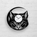CAT LOVER GIFT - CAT PORTRAIT - Vinyl Record Wall Clock "12