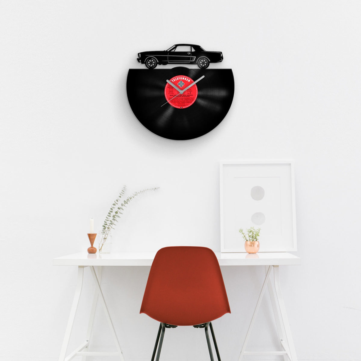 CLASSIC SPORTS CAR - Vinyl Record Wall Clock