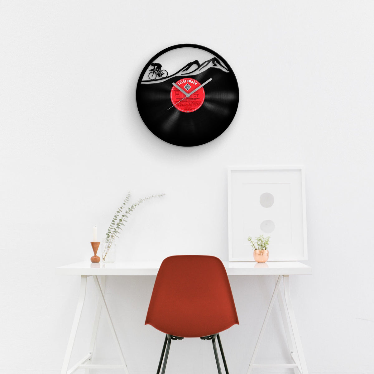MOUNTAIN BIKE - Vinyl Record Wall Clock