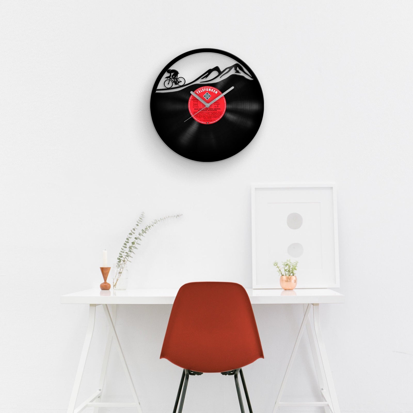 MOUNTAIN BIKE - Vinyl Record Wall Clock