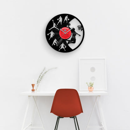 BASKETBALL SLAM DUNK - Vinyl Record Wall Clock