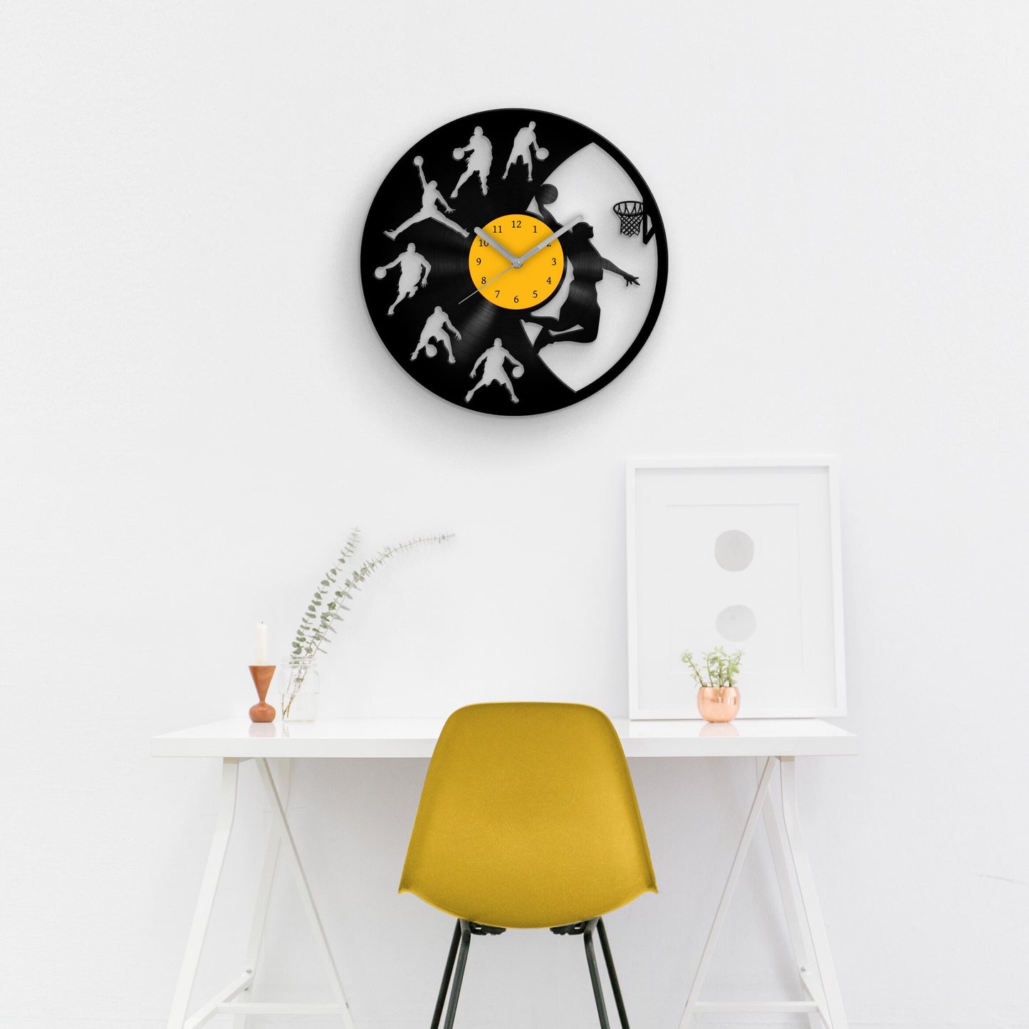 BASKETBALL SLAM DUNK - Vinyl Record Wall Clock