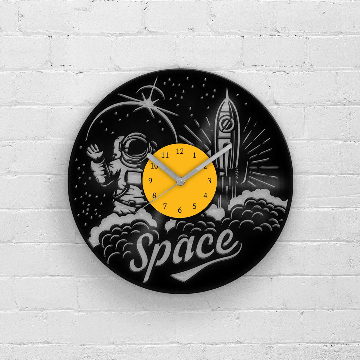 SPACE THEMED Vinyl Record Wall Clock