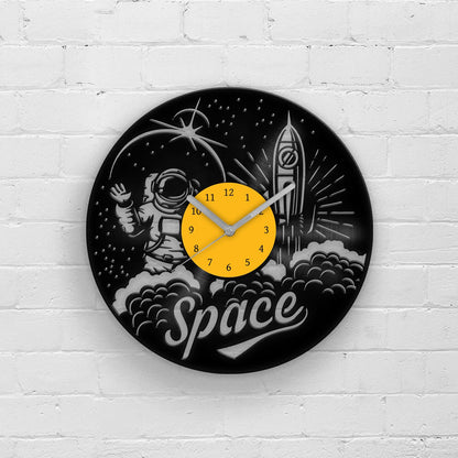 SPACE THEMED Vinyl Record Wall Clock