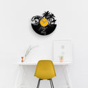 Surfer Silhouette Decor - Vinyl Record Wall Clock 12''
