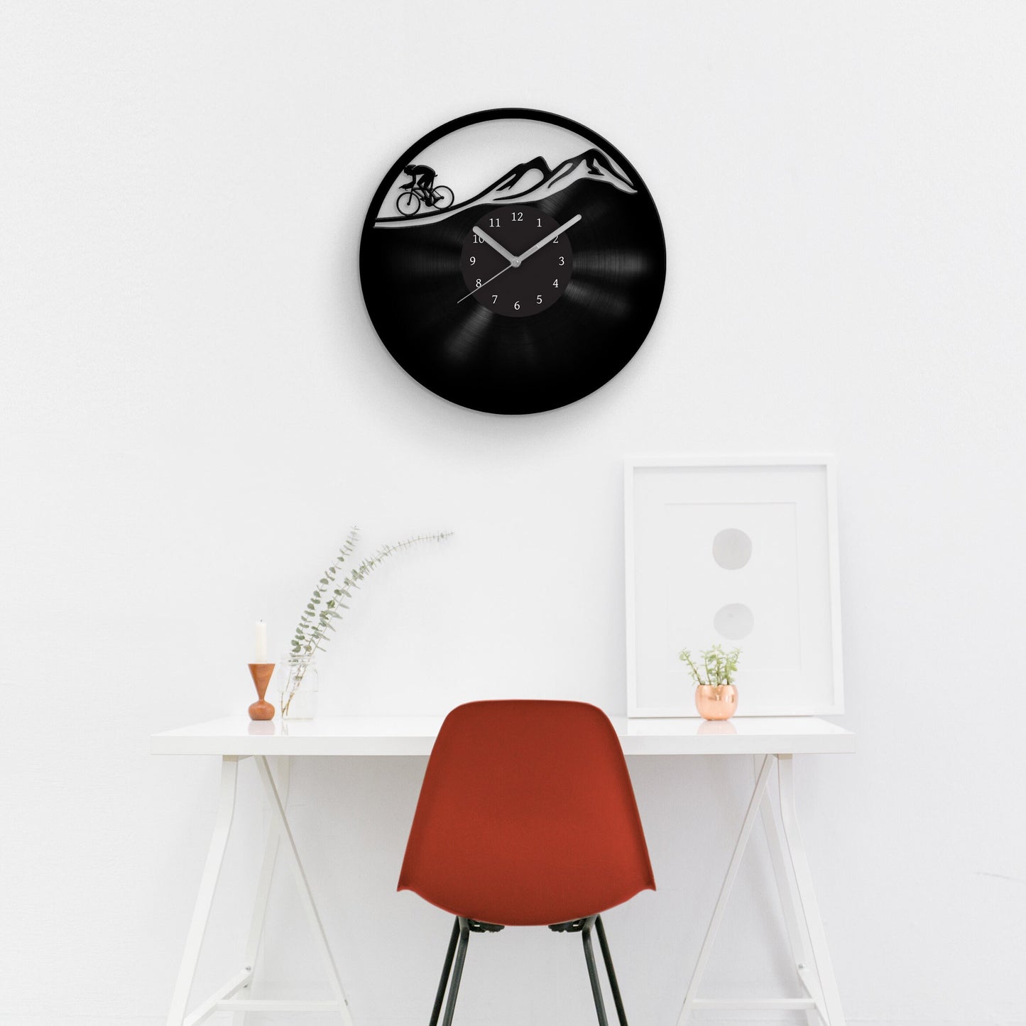 MOUNTAIN BIKE - Vinyl Record Wall Clock