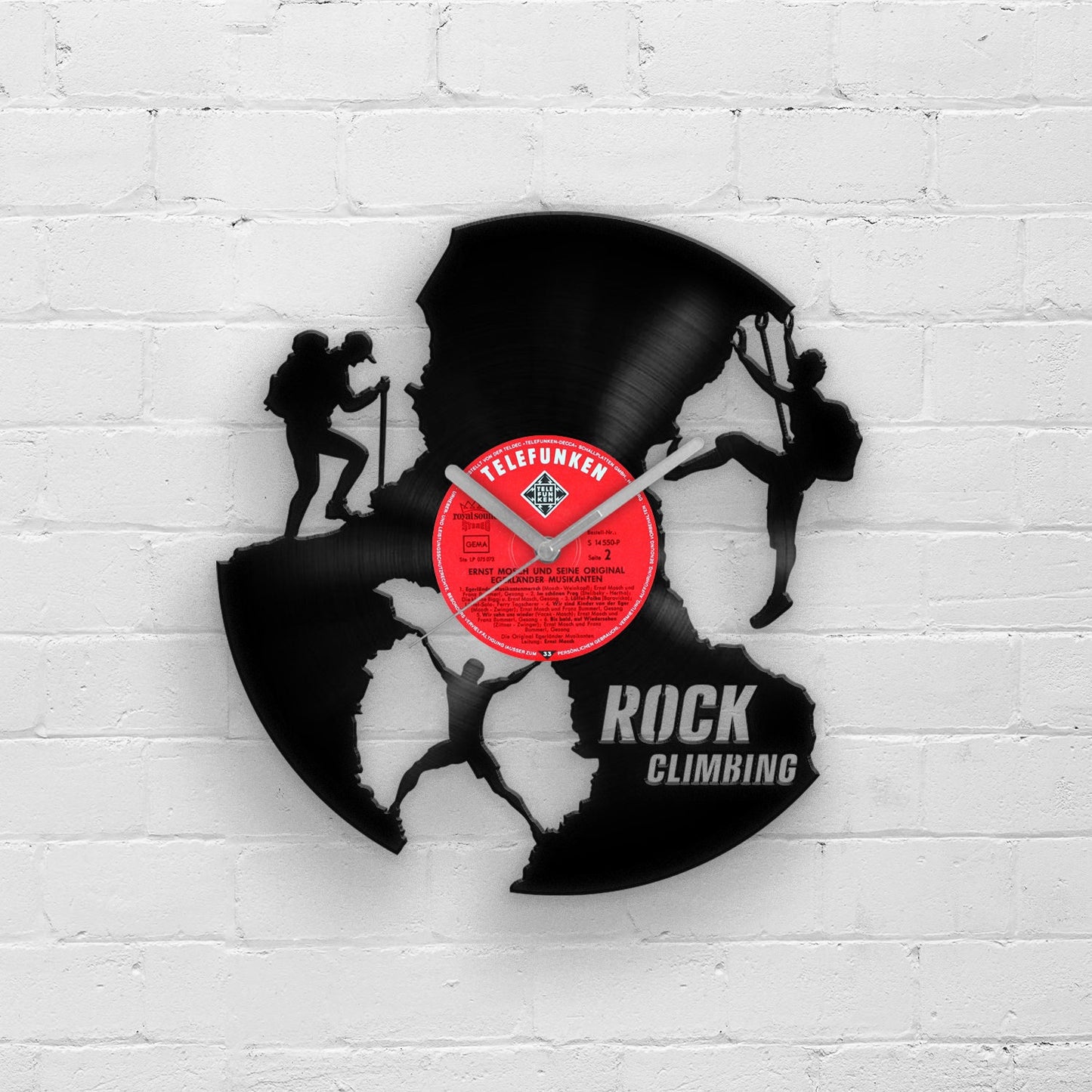 Rock Climbing - Vinyl Wall Clock 12''