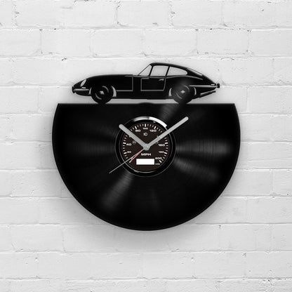 MAN CAVE DECOR - RETRO CAR - Vinyl Record Wall Clock