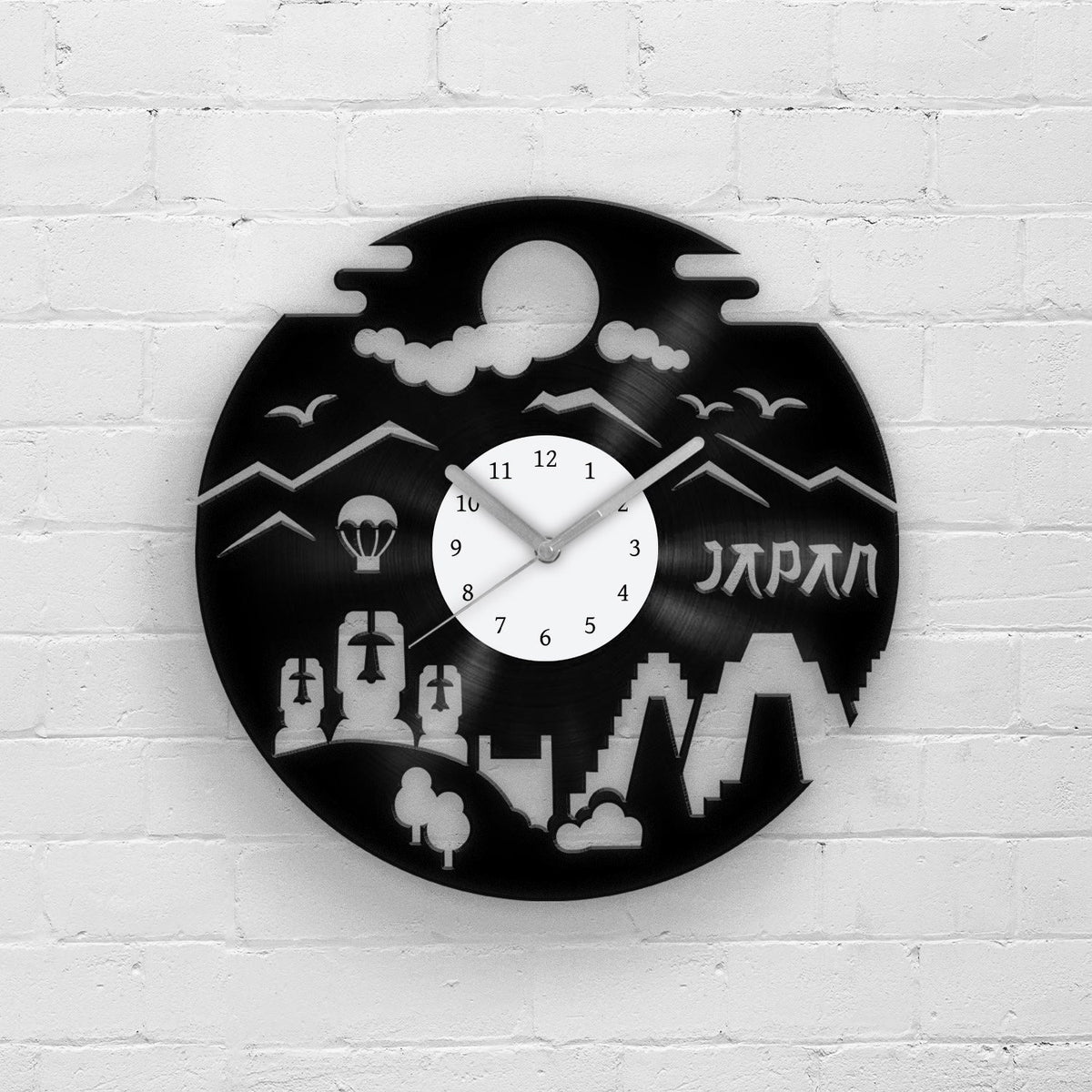 JAPAN SILHOUETTE - Vinyl Record Clock
