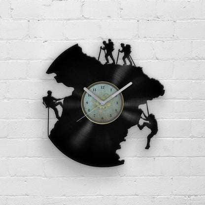 Rock Climbing Gift - Vintage Vinyl Record Wall Clock 12''