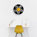 FOOTBALL PLAYERS - Vinyl Record Clock