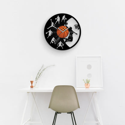 BASKETBALL SLAM DUNK - Vinyl Record Wall Clock