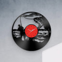 FISHERMAN - GIFT FOR FISHER - Vinyl Record Wall Clock