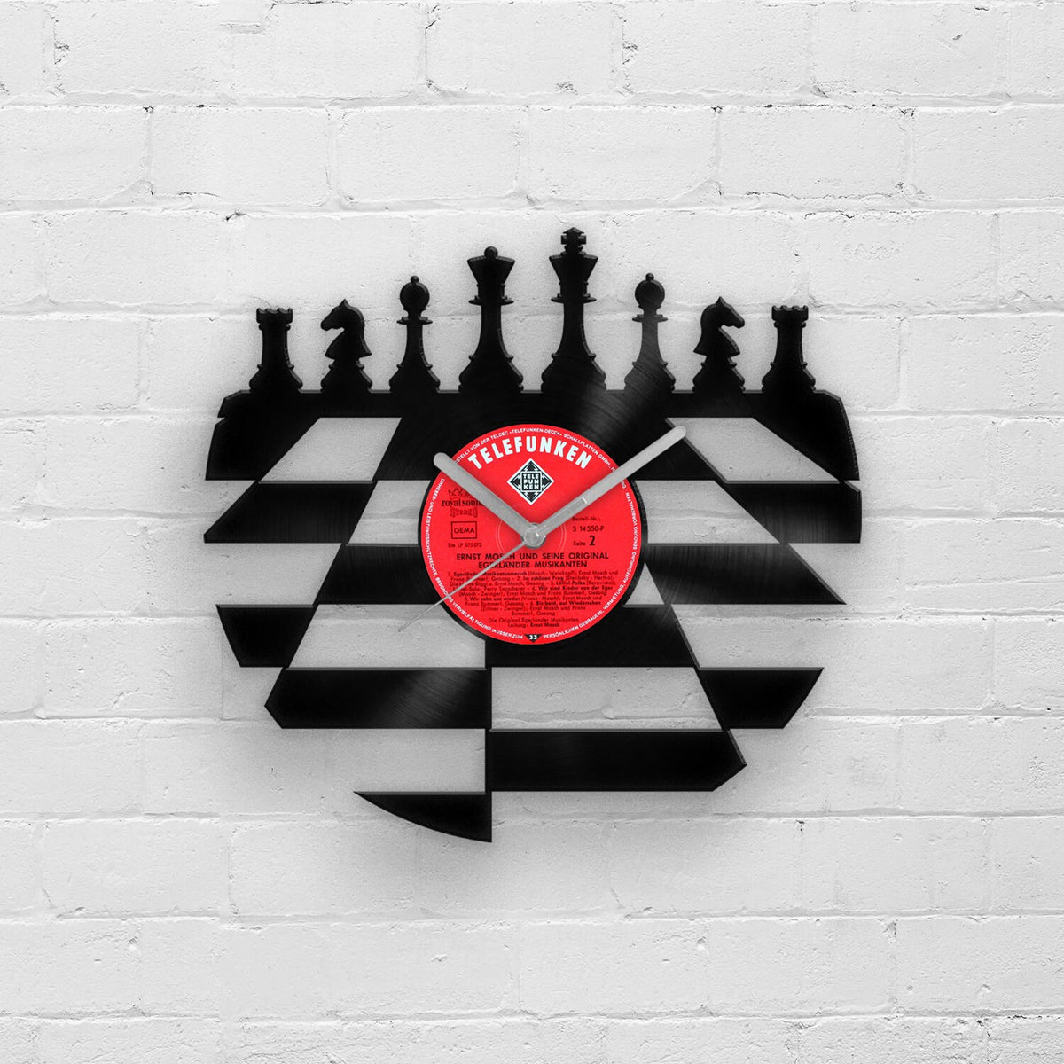 CHESS PLAYER - Vinyl Record Clock