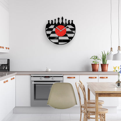 VINTAGE CHESS BOARD - Vinyl Record Wall Clock