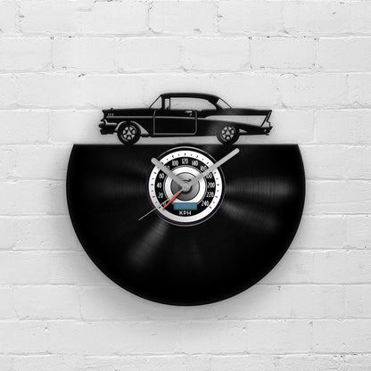 OLD CAR SILHOUETTE - Vinyl Wall Clock