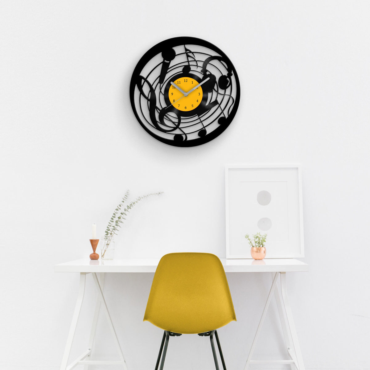 MUSIC INSTRUMENTS - Vinyl Clock