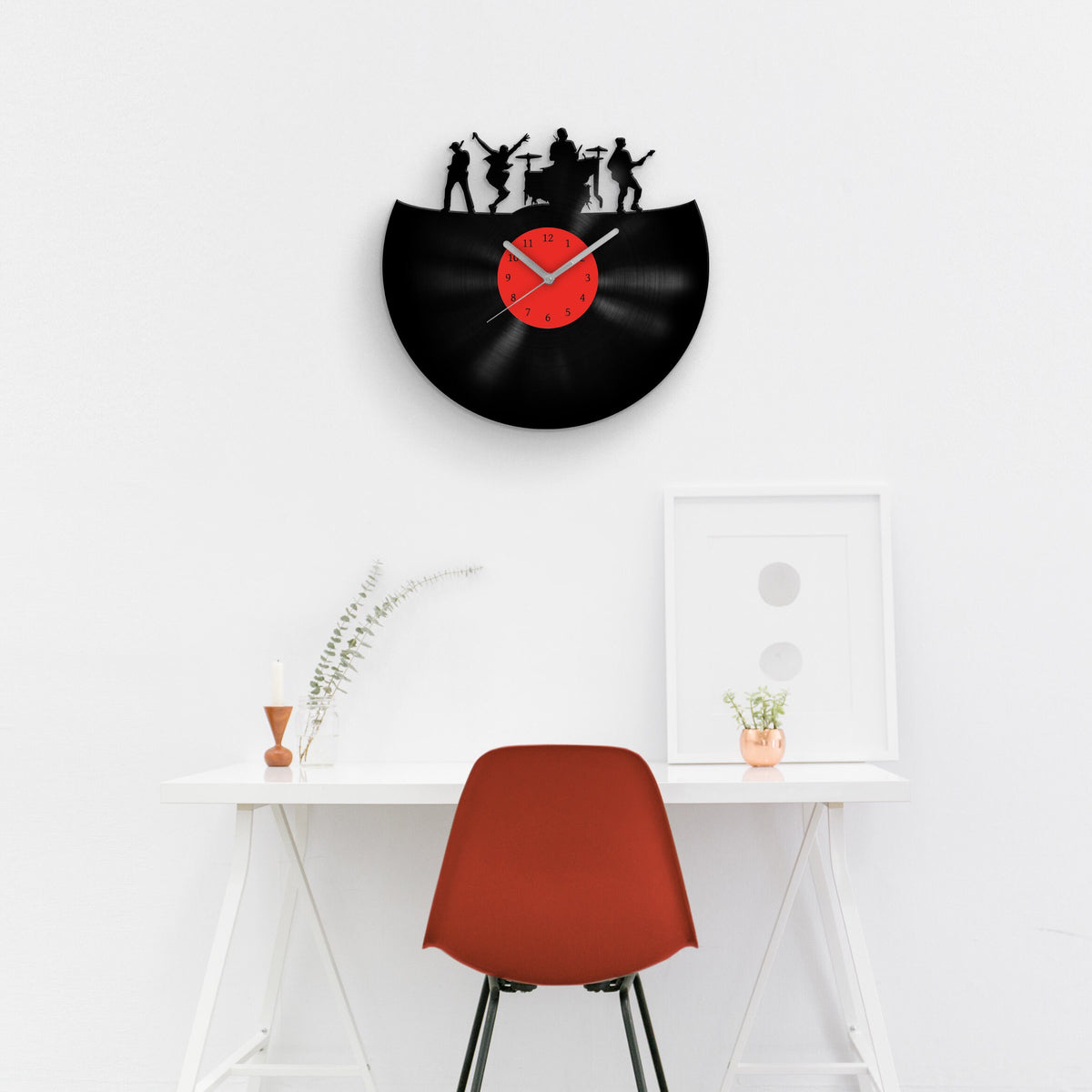 ROCK BAND - Vinyl Record Wall Clock