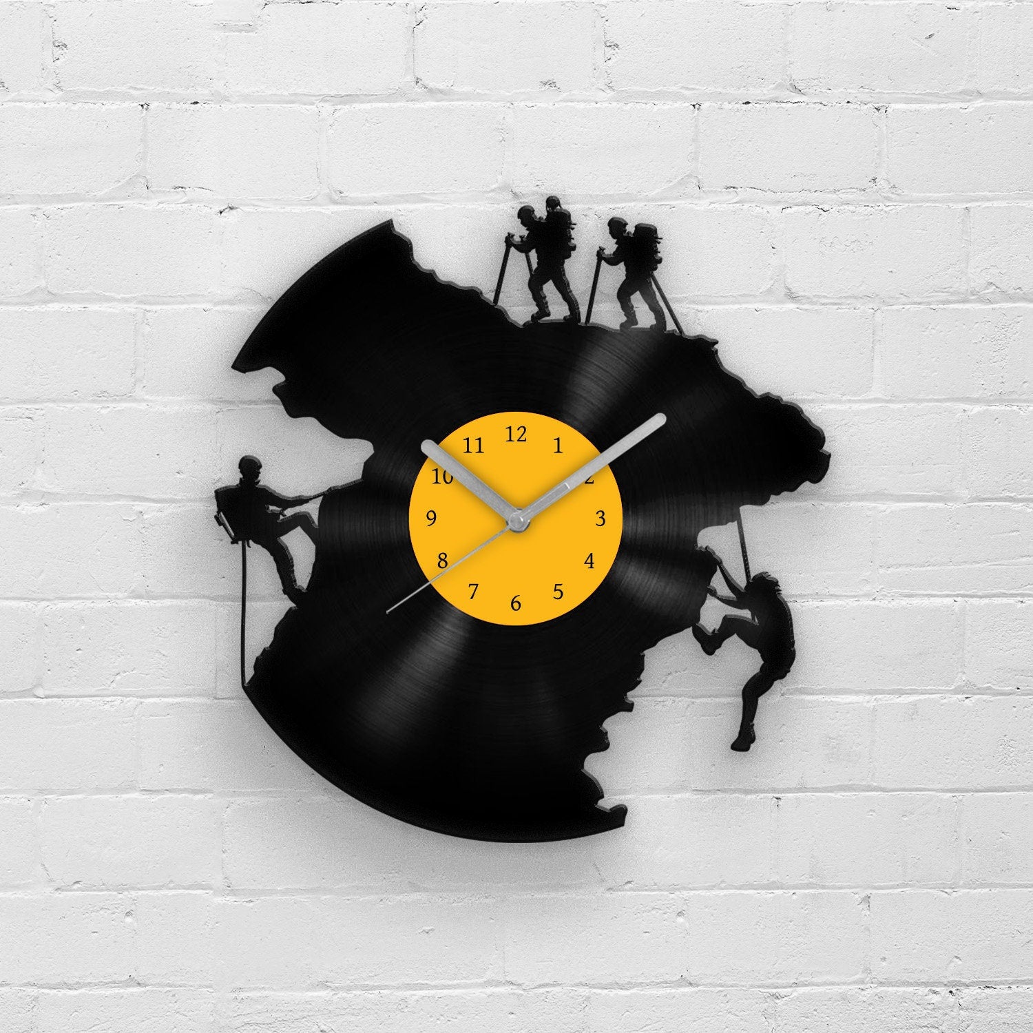 Climbing Men - Vinyl Record Wall Clock 12''