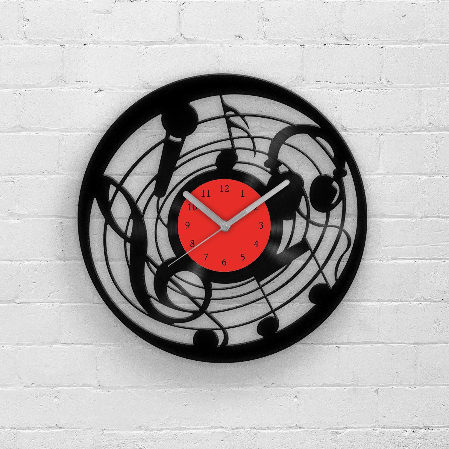MUSIC INSTRUMENTS - Vinyl Clock