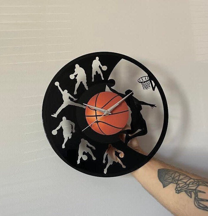 BASKETBALL SLAM DUNK - Vinyl Record Wall Clock