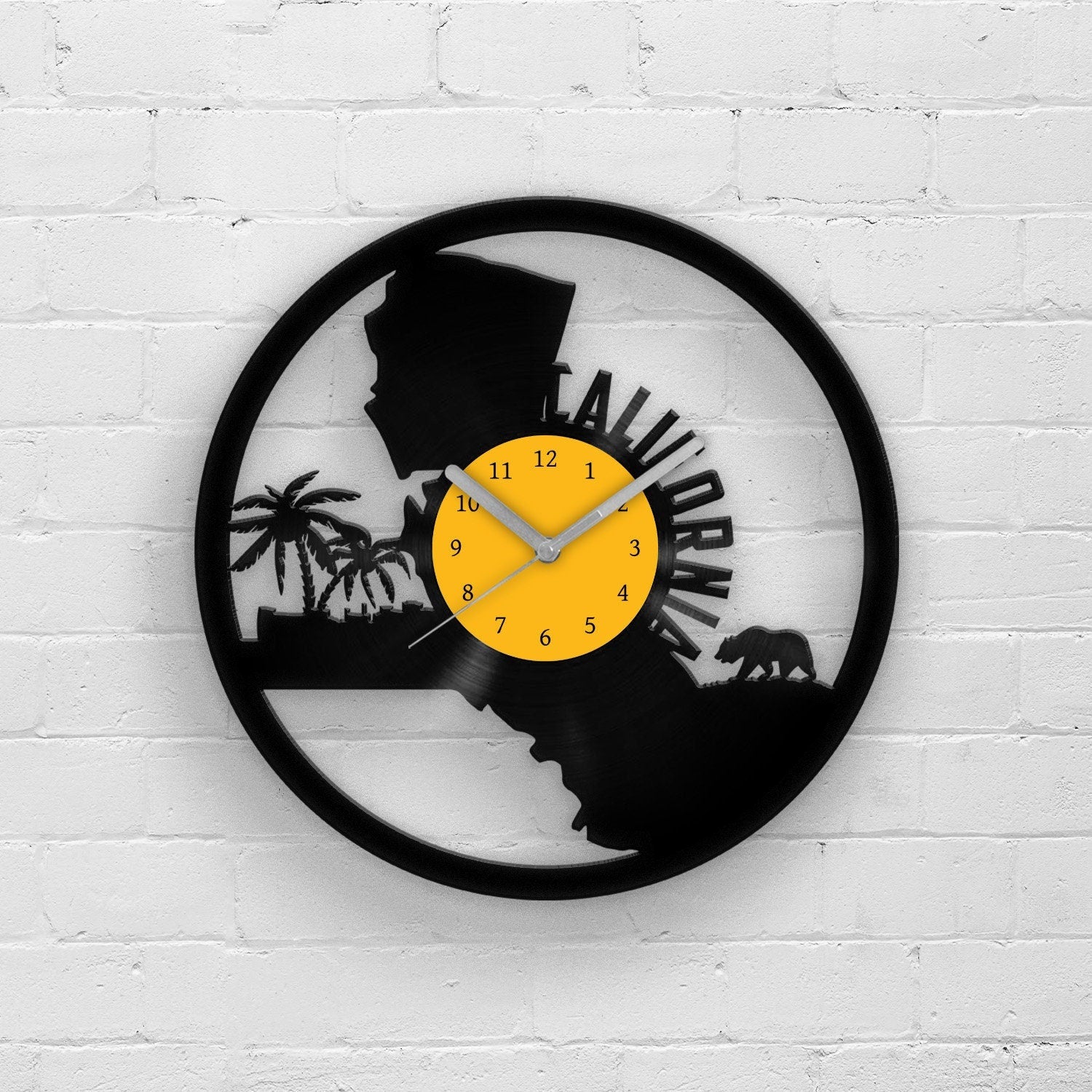 CALIFORNIA STATE MAP - Vinyl Record Wall Clock
