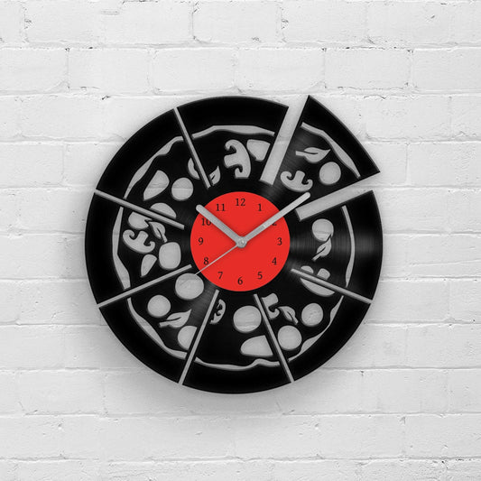 PIZZA LOVER GIFT - Vinyl Record Clock