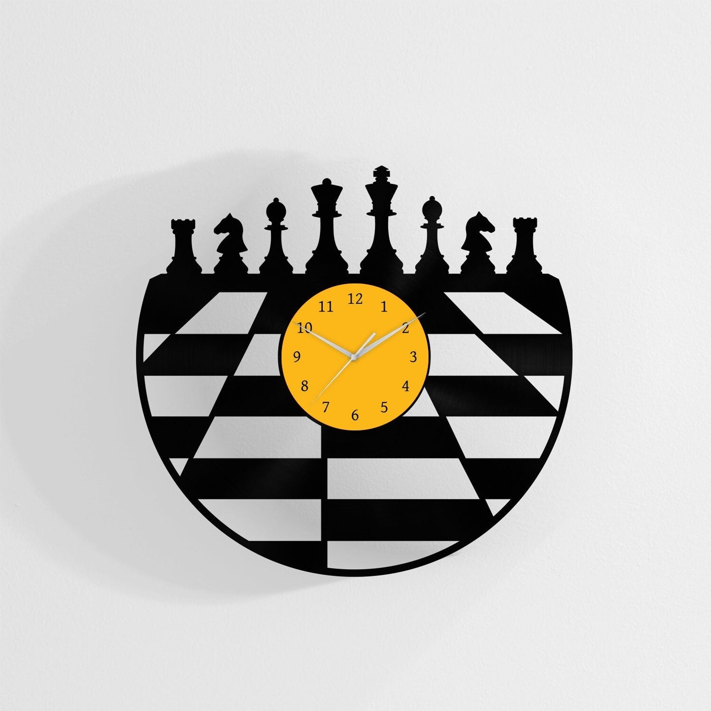 VINTAGE CHESS BOARD - Vinyl Record Wall Clock