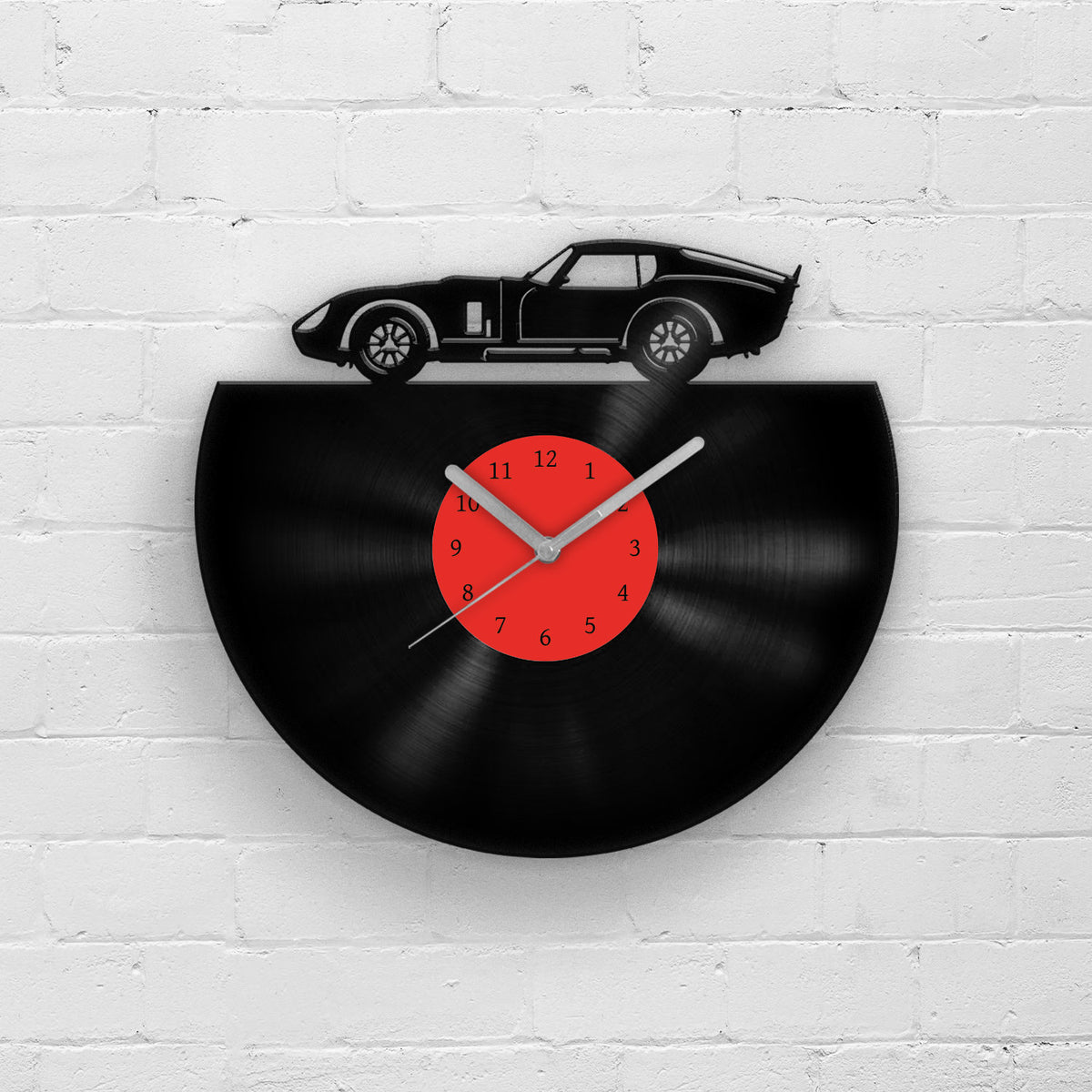 VINTAGE SPORTS CAR - Vinyl Clock 12"