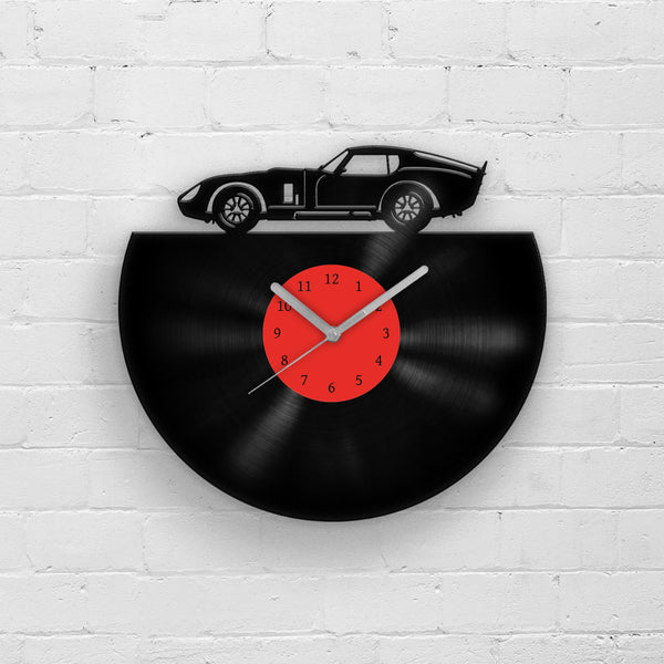 VINTAGE SPORTS CAR - Vinyl Clock 12"