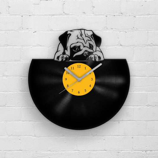 PUG LOVER GIFT - Vinyl Record Wall Clock