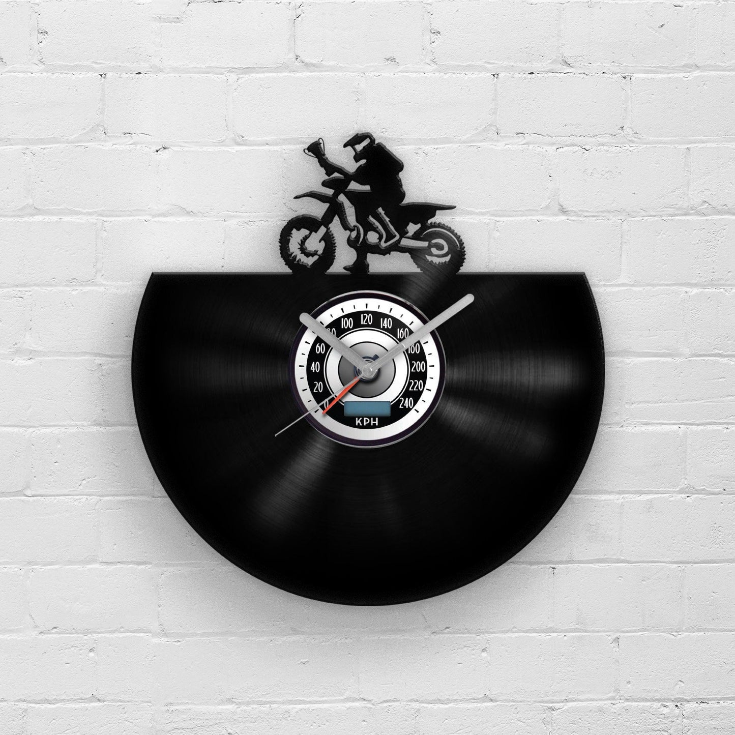 MOTOCROSS RIDER - Vinyl Record Clock