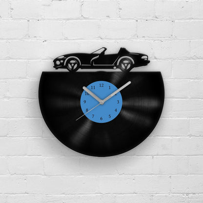 RETRO CAR SILHOUETTE - Vinyl Record Wall Clock 12"