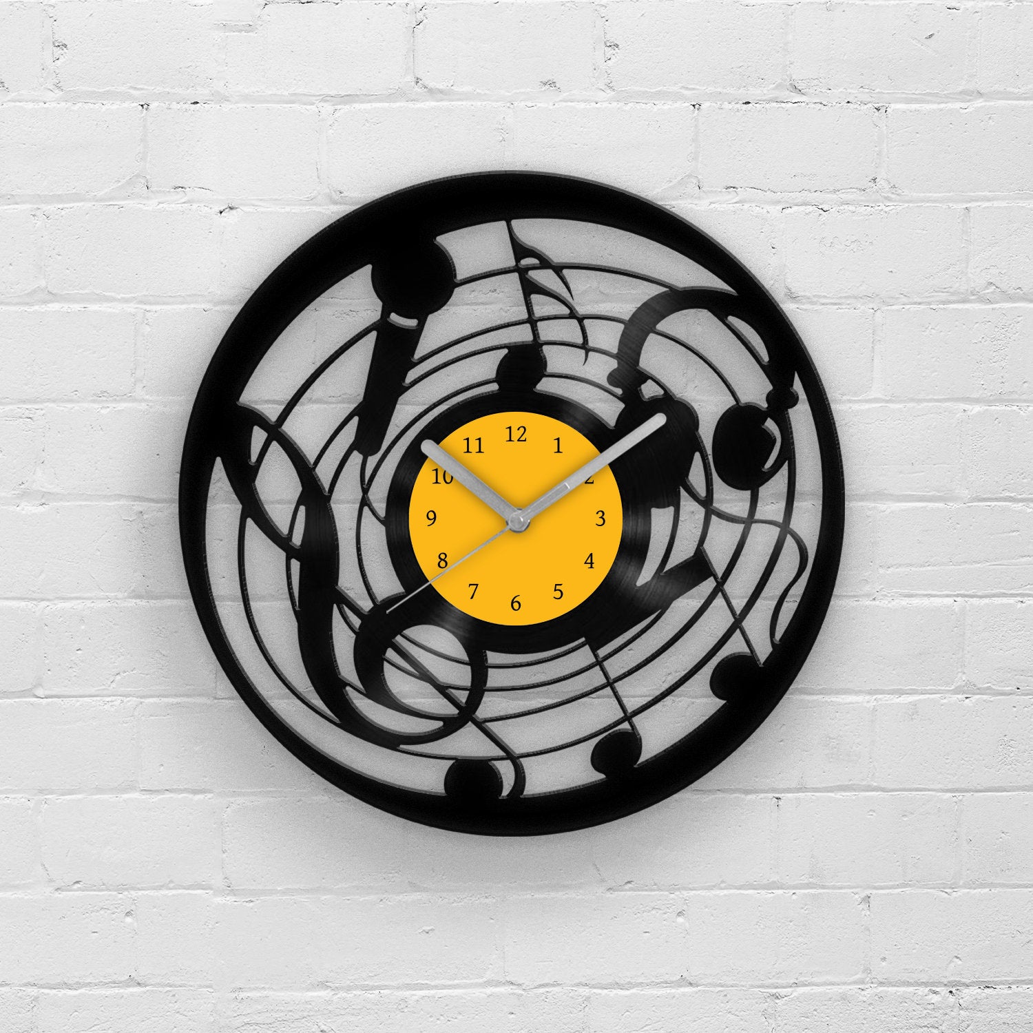 MUSIC INSTRUMENTS - Vinyl Clock