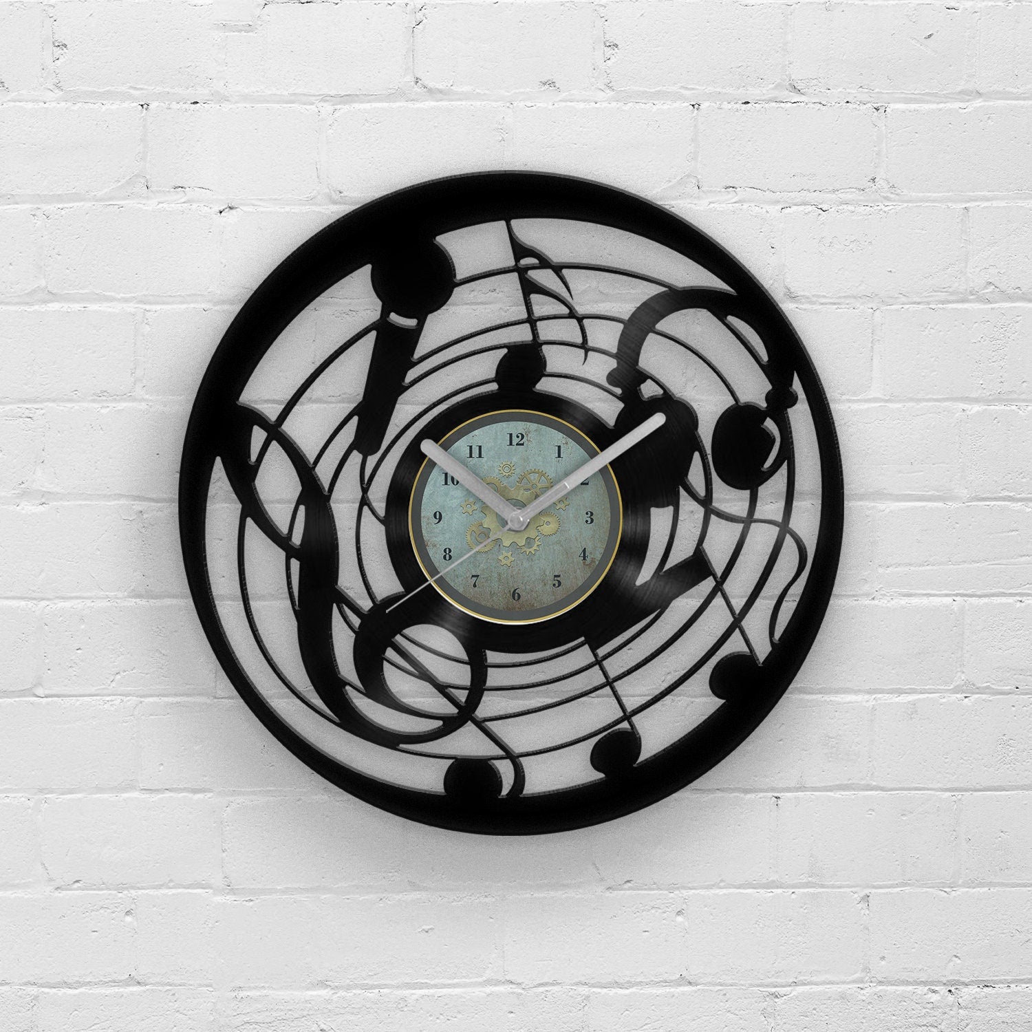 MUSIC INSTRUMENTS - Vinyl Clock