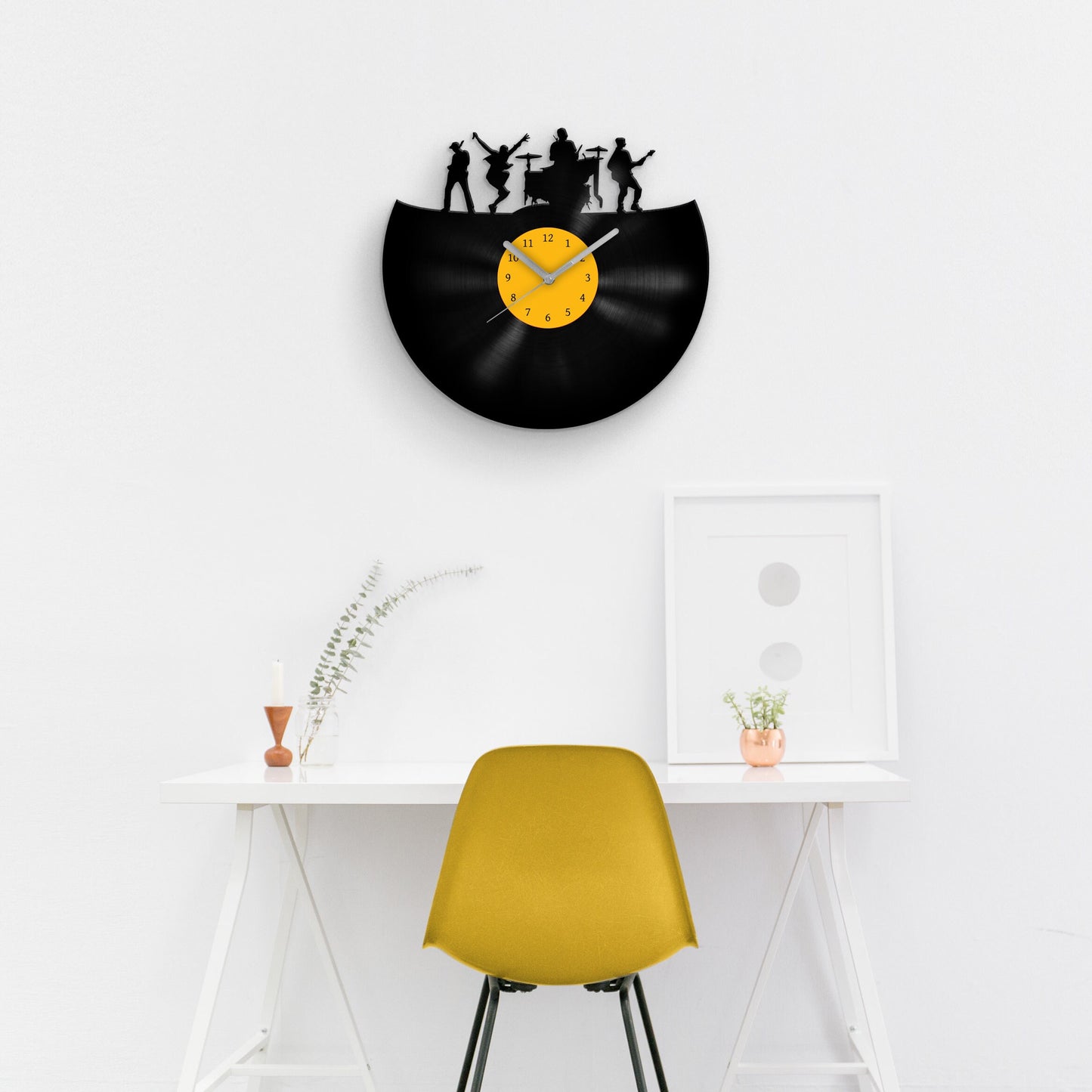 ROCK BAND - Vinyl Record Wall Clock