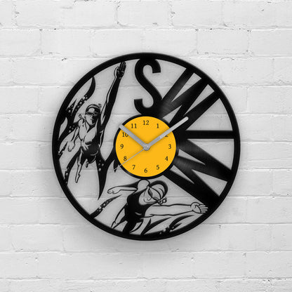 SWIMMER - Vinyl Record Wall Clock