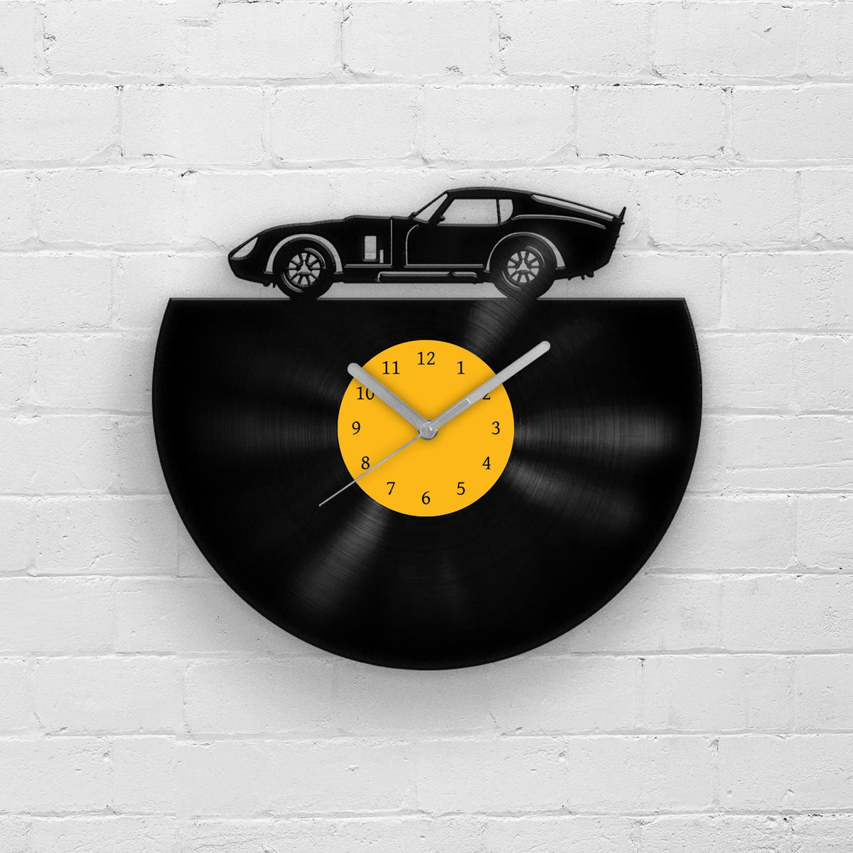 VINTAGE SPORTS CAR - Vinyl Clock 12"
