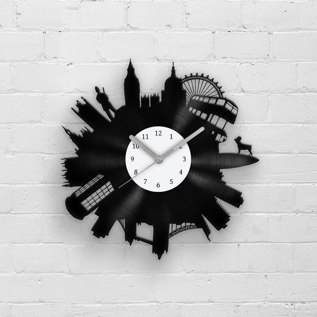 LONDON CITY SKYLINE - vinyl record clock
