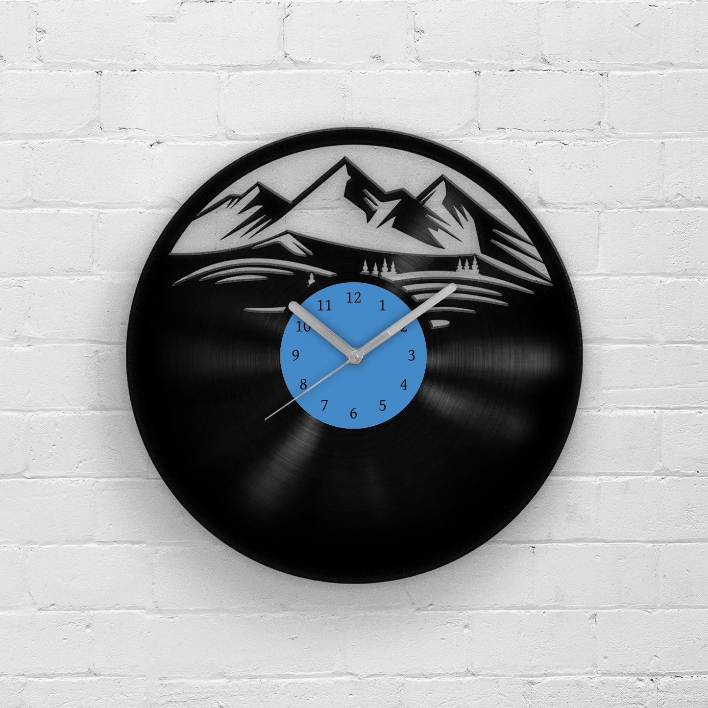 MOUNTAINS ARE CALLING - Vinyl Record Clock