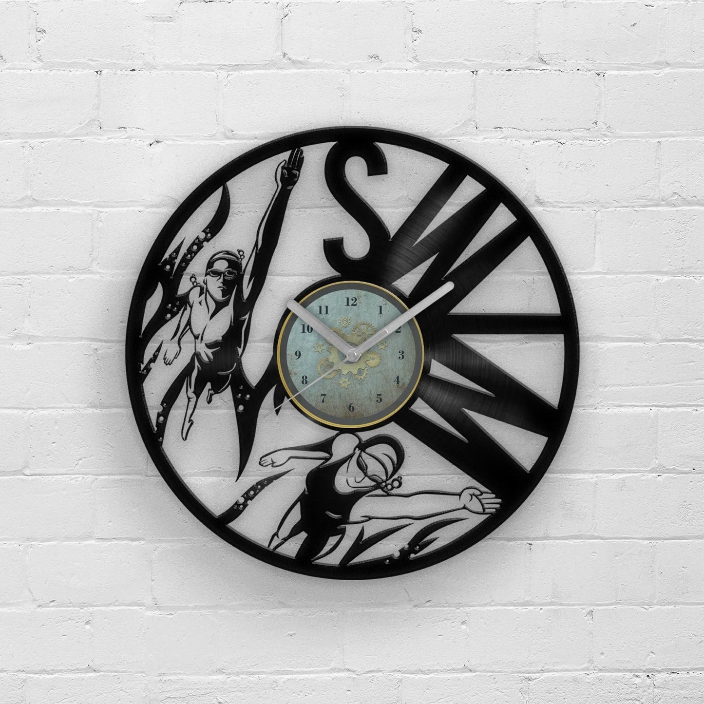 SWIMMER - Vinyl Record Wall Clock