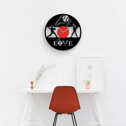 BASEBALL FAN GIFT - Vinyl Record Wall Clock