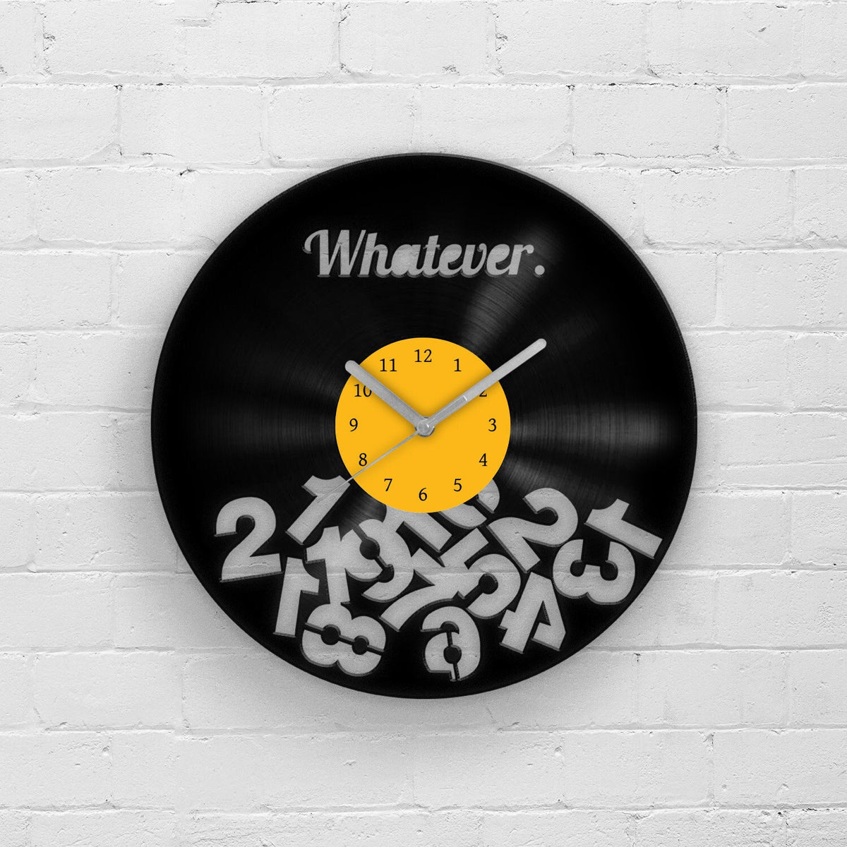 WHATEVER QUOTE - Vinyl Record Wall Clock