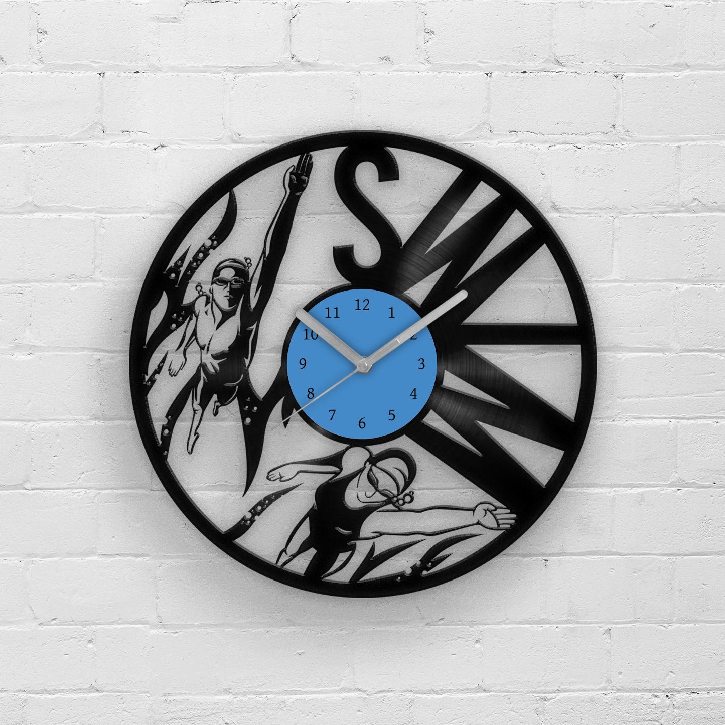 SWIMMER - Vinyl Record Wall Clock