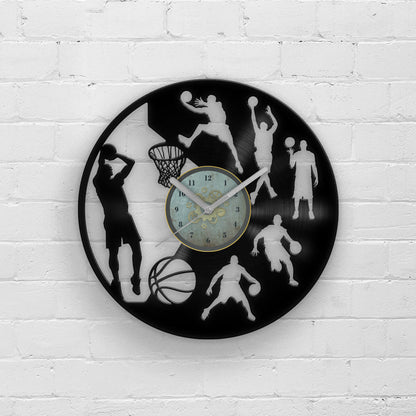 BASKETBALL FAN - Vinyl Record Wall Clock