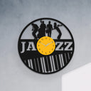 JAZZ MUSIC BAND SILHOUETTE - Vinyl Record Wall Clock