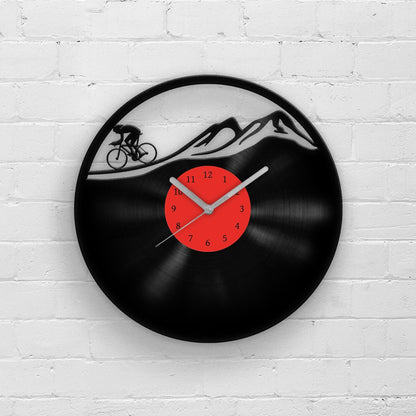 MOUNTAIN BIKE - Vinyl Record Wall Clock