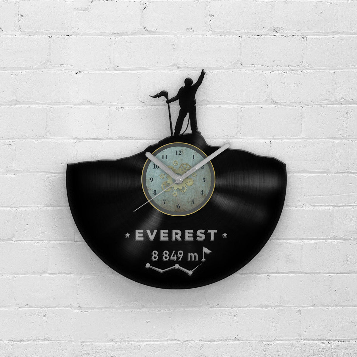 MOUNT EVEREST - GIFT FOR CLIMBERS - Vinyl Record Clock