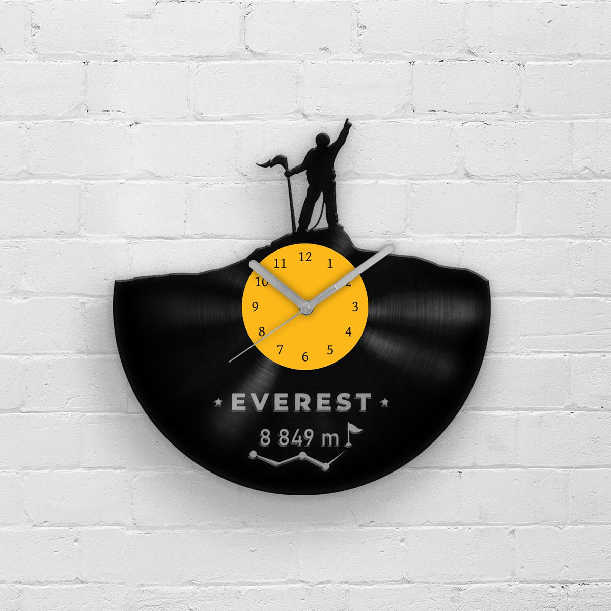 MOUNT EVEREST - GIFT FOR CLIMBERS - Vinyl Record Clock