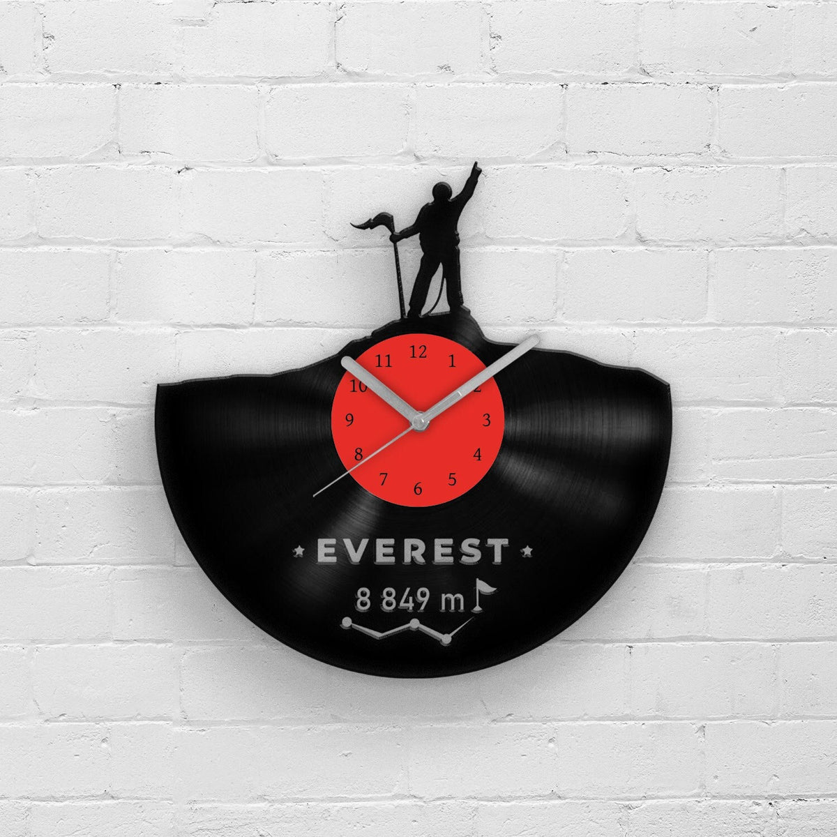 MOUNT EVEREST - GIFT FOR CLIMBERS - Vinyl Record Clock